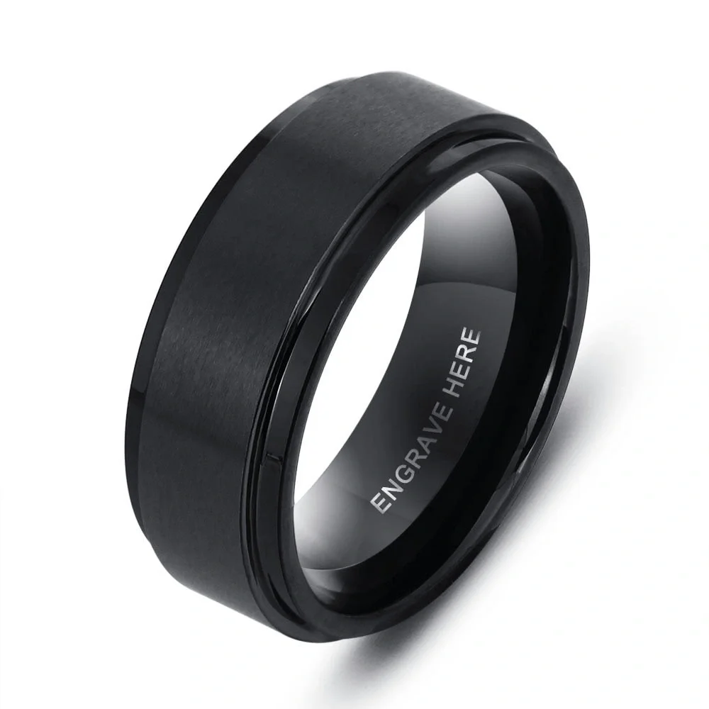 Personalized Engraved Name Rings / Stainless Steel - Picture 1 of 4